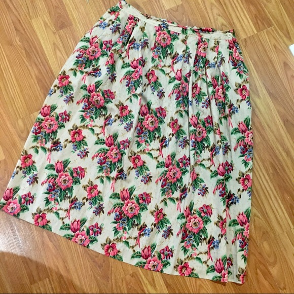 Vintage 80’s Boston Traveler Maxi Skirt POCKETS!! - Picture 3 of 5